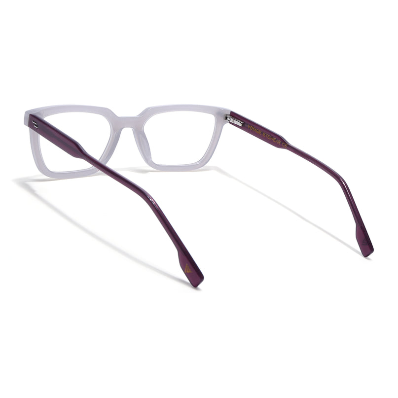 Voyage Glaze Grey Rectangle Acetate Eyeglasses for Men & Women (FPK26008FMG8113)