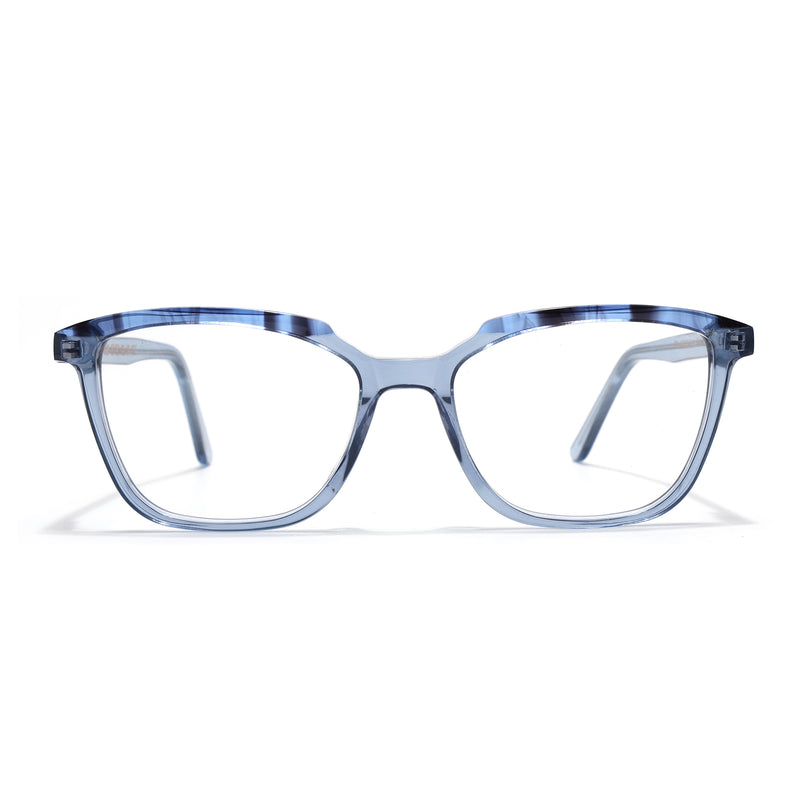 Voyage Glaze Blue Wayfarer Acetate Eyeglasses for Men & Women (FPK26009FMG8119)