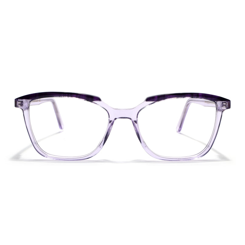 Voyage Glaze Purple Wayfarer Acetate Eyeglasses for Men & Women (FPK26009FMG8120)