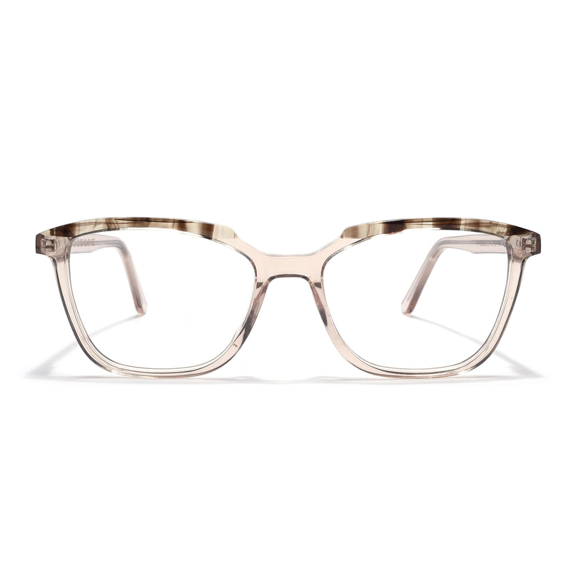 Voyage Glaze Brown Wayfarer Acetate Eyeglasses for Men & Women (FPK26009FMG8122)