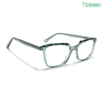 Voyage Glaze Green Wayfarer Acetate Eyeglasses for Men & Women (FPK26009FMG8123)
