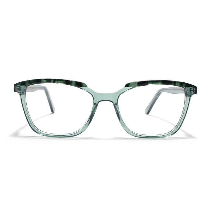 Voyage Glaze Green Wayfarer Acetate Eyeglasses for Men & Women (FPK26009FMG8123)