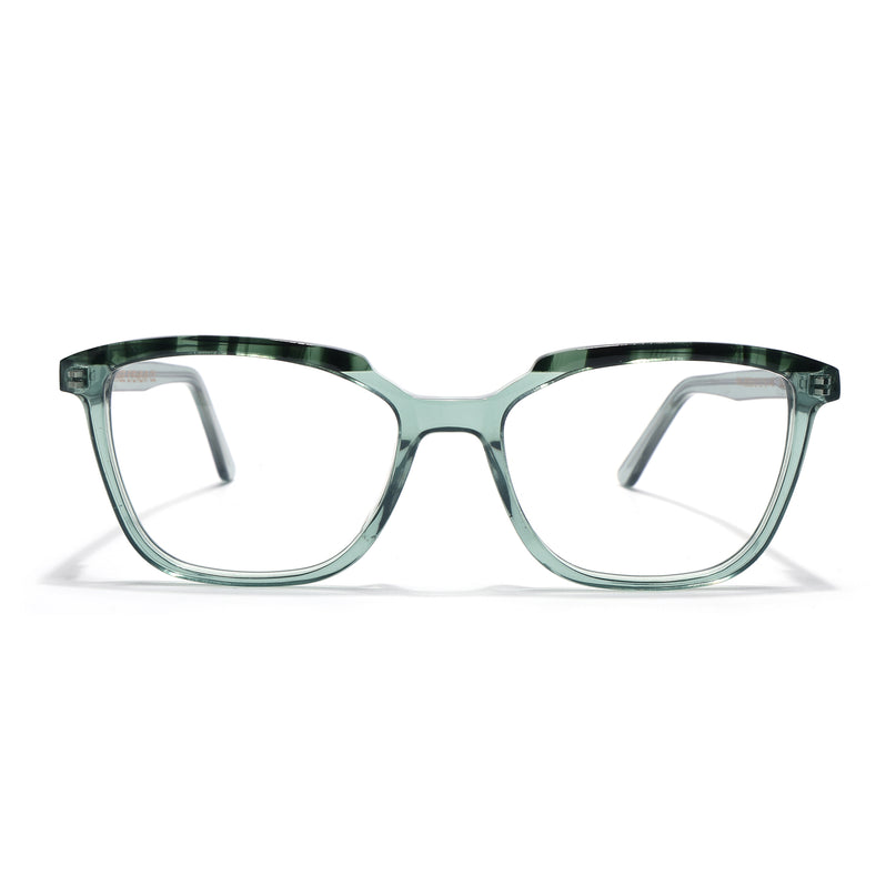 Voyage Glaze Green Wayfarer Acetate Eyeglasses for Men & Women (FPK26009FMG8123)