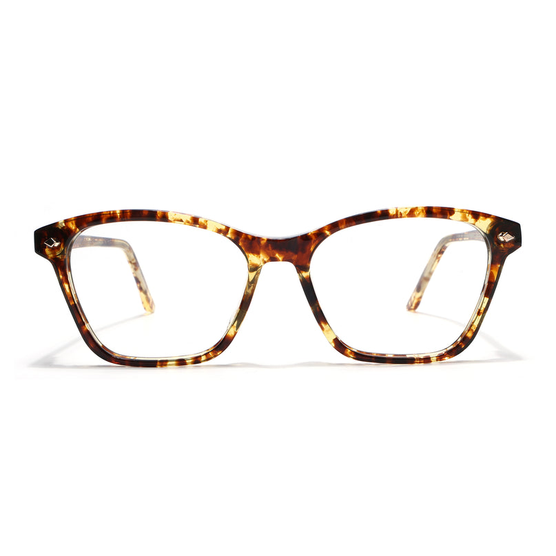 Voyage Glaze Demi Brown Cateye Acetate Eyeglasses for Women (FPK26010FMG8137)