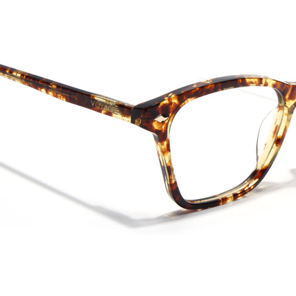 Voyage Glaze Demi Brown Cateye Acetate Eyeglasses for Women (FPK26010FMG8137)