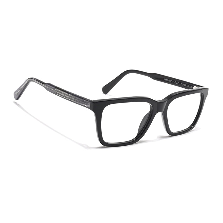Voyage Glaze Black Wayfarer Acetate Eyeglasses for Men & Women (FPK26011FMG8690)