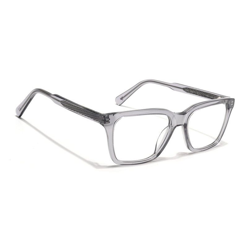 Voyage Glaze Grey Wayfarer Acetate Eyeglasses for Men & Women (FPK26011FMG8691)