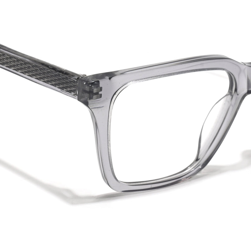 Voyage Glaze Grey Wayfarer Acetate Eyeglasses for Men & Women (FPK26011FMG8691)