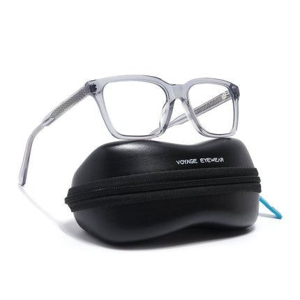 Voyage Glaze Grey Wayfarer Acetate Eyeglasses for Men & Women (FPK26011FMG8691)