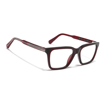 Voyage Glaze Wine Wayfarer Acetate Eyeglasses for Men & Women (FPK26011FMG8692)