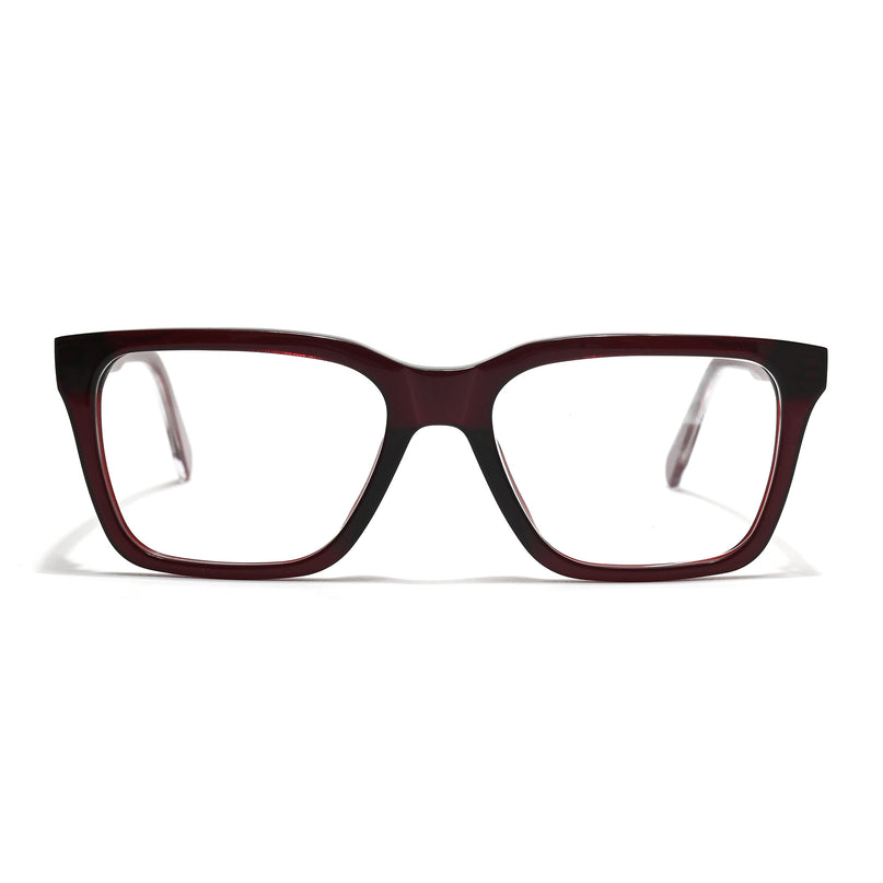 Voyage Glaze Wine Wayfarer Acetate Eyeglasses for Men & Women (FPK26011FMG8692)