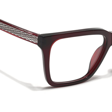 Voyage Glaze Wine Wayfarer Acetate Eyeglasses for Men & Women (FPK26011FMG8692)