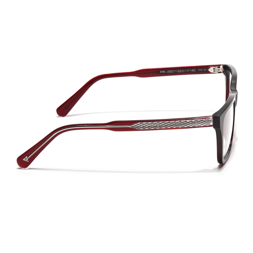 Voyage Glaze Wine Wayfarer Acetate Eyeglasses for Men & Women (FPK26011FMG8692)