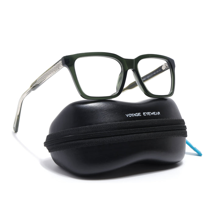 Voyage Glaze Green Wayfarer Acetate Eyeglasses for Men & Women (FPK26011FMG8693)