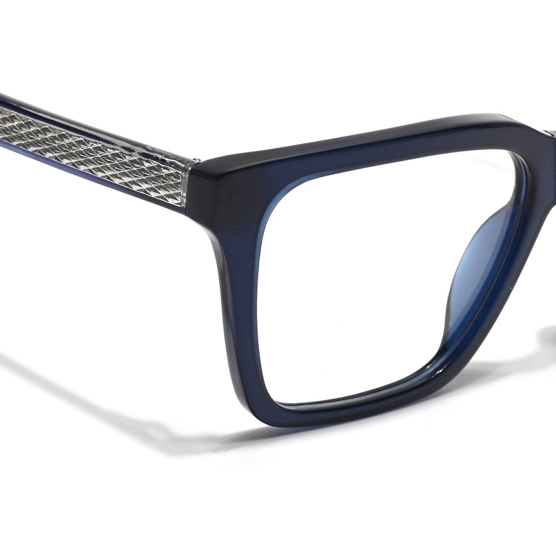 Voyage Glaze Blue Wayfarer Acetate Eyeglasses for Men & Women (FPK26011FMG8694)