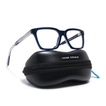 Voyage Glaze Blue Wayfarer Acetate Eyeglasses for Men & Women (FPK26011FMG8694)