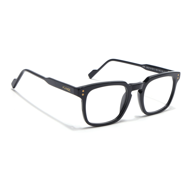 Voyage Glaze Black Wayfarer Acetate Eyeglasses for Men & Women (FPK26012FMG8670)
