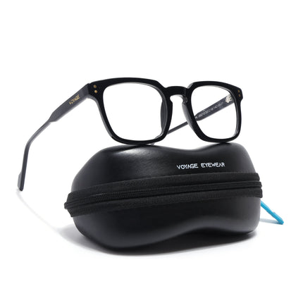 Voyage Glaze Black Wayfarer Acetate Eyeglasses for Men & Women (FPK26012FMG8670)