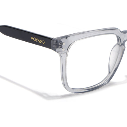Voyage Glaze Grey Wayfarer Acetate Eyeglasses for Men & Women (FPK26012FMG8671)