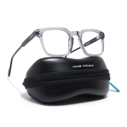 Voyage Glaze Grey Wayfarer Acetate Eyeglasses for Men & Women (FPK26012FMG8671)