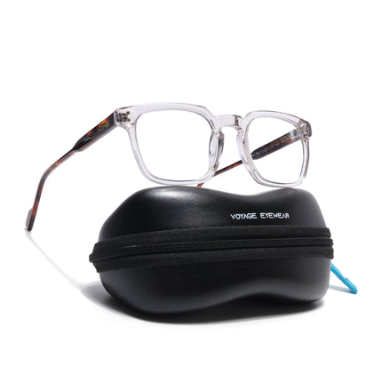 Voyage Glaze Transparent Wayfarer Acetate Eyeglasses for Men & Women (FPK26012FMG8672)