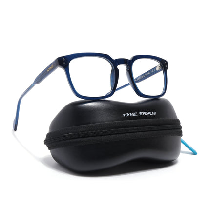 Voyage Glaze Blue Wayfarer Acetate Eyeglasses for Men & Women (FPK26012FMG8674)