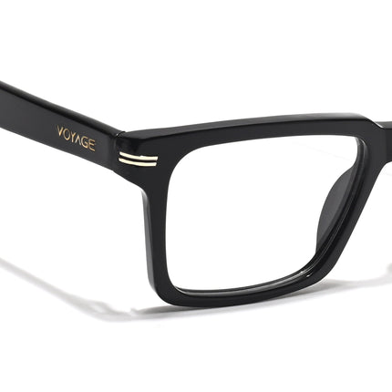 Voyage Glaze Black Rectangle Acetate Eyeglasses for Men & Women (FPK26013FMG8635)