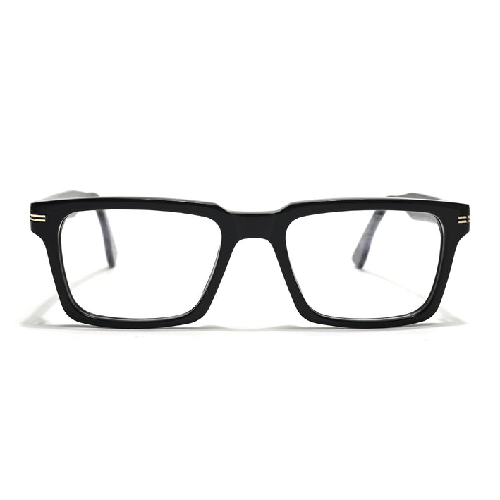 Voyage Glaze Black Rectangle Acetate Eyeglasses for Men & Women (FPK26013FMG8635)