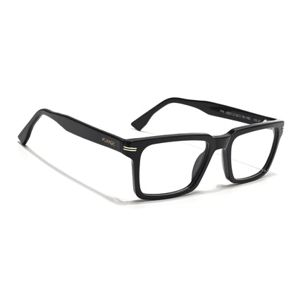 Voyage Glaze Black Rectangle Acetate Eyeglasses for Men & Women (FPK26013FMG8635)