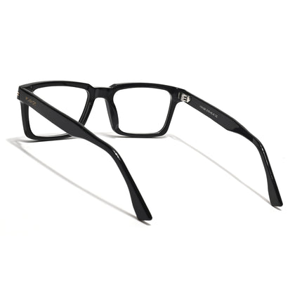 Voyage Glaze Black Rectangle Acetate Eyeglasses for Men & Women (FPK26013FMG8635)