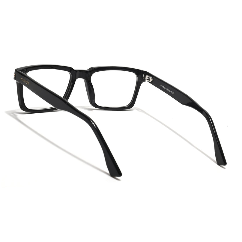 Voyage Glaze Black Rectangle Acetate Eyeglasses for Men & Women (FPK26013FMG8635)