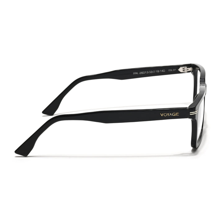 Voyage Glaze Black Rectangle Acetate Eyeglasses for Men & Women (FPK26013FMG8635)