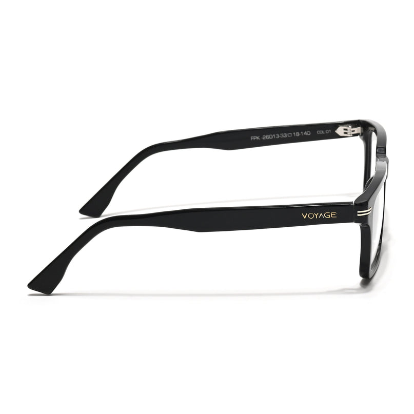 Voyage Glaze Black Rectangle Acetate Eyeglasses for Men & Women (FPK26013FMG8635)