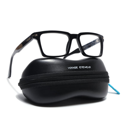 Voyage Glaze Black Rectangle Acetate Eyeglasses for Men & Women (FPK26013FMG8635)