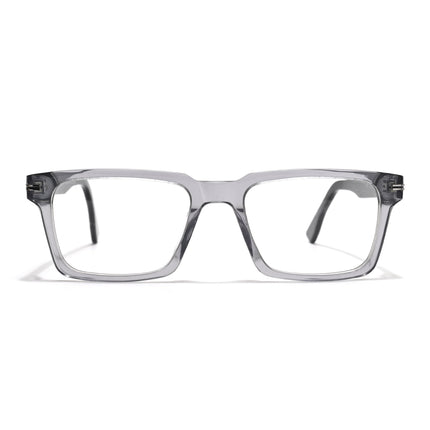 Voyage Glaze Grey Rectangle Acetate Eyeglasses for Men & Women (FPK26013FMG8636)