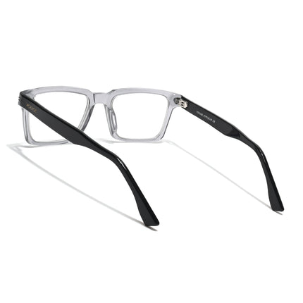 Voyage Glaze Grey Rectangle Acetate Eyeglasses for Men & Women (FPK26013FMG8636)