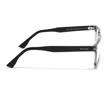 Voyage Glaze Grey Rectangle Acetate Eyeglasses for Men & Women (FPK26013FMG8636)