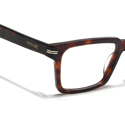 Voyage Glaze Demi Brown Rectangle Acetate Eyeglasses for Men & Women (FPK26013FMG8637)