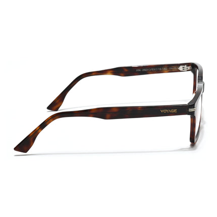 Voyage Glaze Demi Brown Rectangle Acetate Eyeglasses for Men & Women (FPK26013FMG8637)