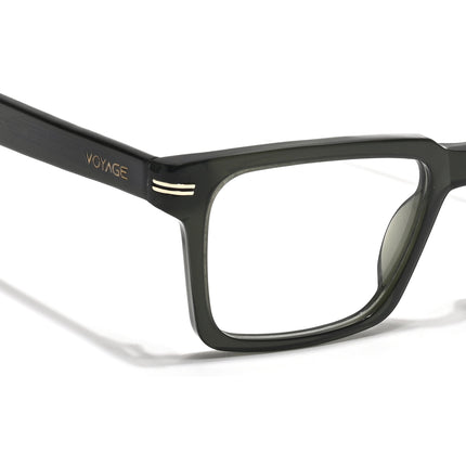 Voyage Glaze Green Rectangle Acetate Eyeglasses for Men & Women (FPK26013FMG8638)