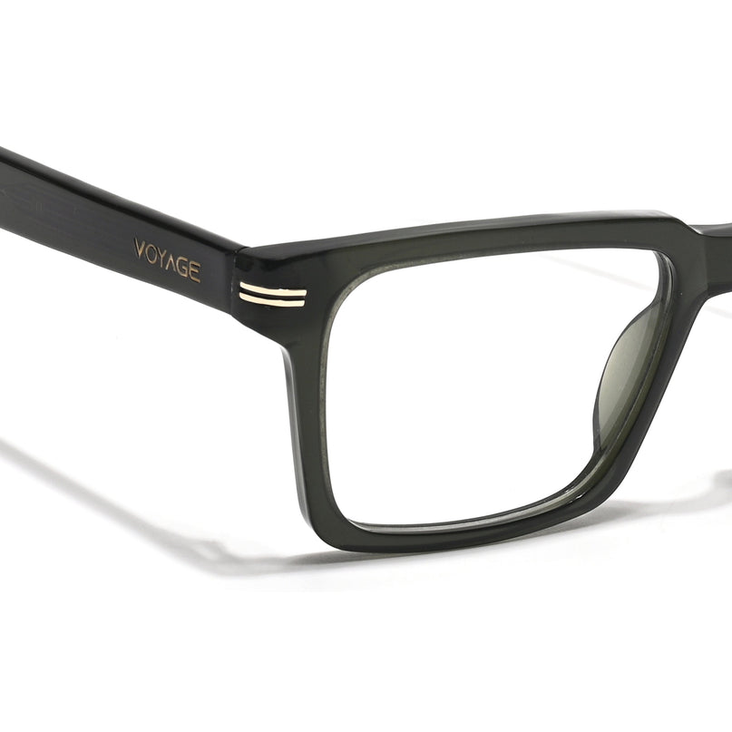 Voyage Glaze Green Rectangle Acetate Eyeglasses for Men & Women (FPK26013FMG8638)