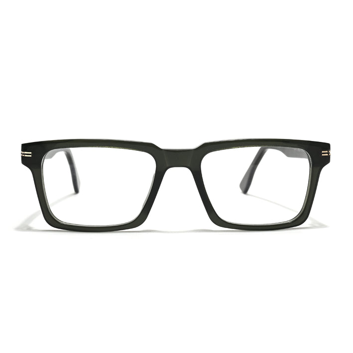 Voyage Glaze Green Rectangle Acetate Eyeglasses for Men & Women (FPK26013FMG8638)