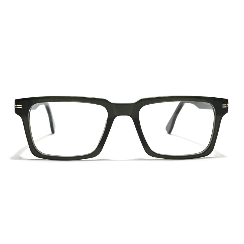 Voyage Glaze Green Rectangle Acetate Eyeglasses for Men & Women (FPK26013FMG8638)