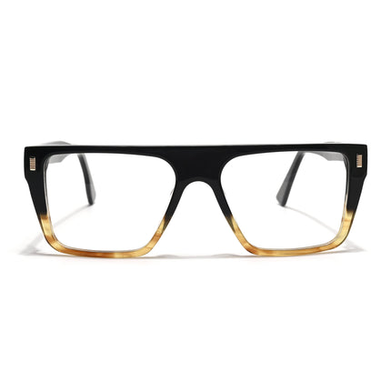 Voyage Glaze Black & Yellow Wayfarer Acetate Eyeglasses for Men & Women (FPK26014FMG8645)