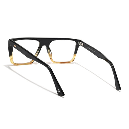 Voyage Glaze Black & Yellow Wayfarer Acetate Eyeglasses for Men & Women (FPK26014FMG8645)