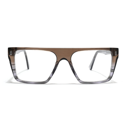 Voyage Glaze Brown Wayfarer Acetate Eyeglasses for Men & Women (FPK26014FMG8648)