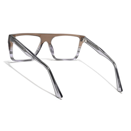 Voyage Glaze Brown Wayfarer Acetate Eyeglasses for Men & Women (FPK26014FMG8648)
