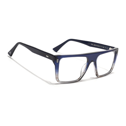 Voyage Glaze Blue & Brown Wayfarer Acetate Eyeglasses for Men & Women (FPK26014FMG8649)
