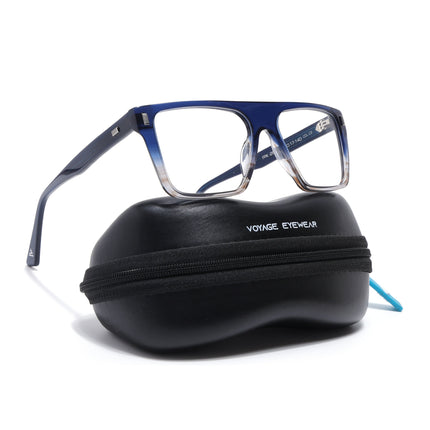 Voyage Glaze Blue & Brown Wayfarer Acetate Eyeglasses for Men & Women (FPK26014FMG8649)