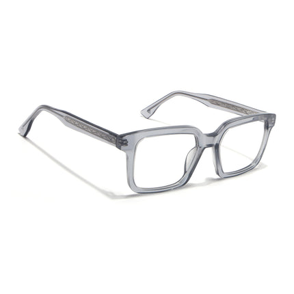 Voyage Glaze Grey Square Acetate Eyeglasses for Men & Women (FPK26015FMG8656)